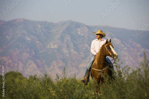 A Cowboy on His Horse