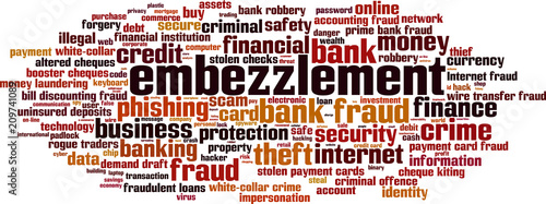 Embezzlement word cloud