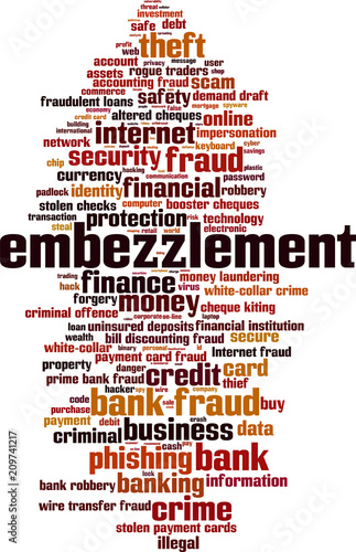 Embezzlement word cloud