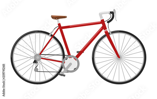 Racing road bicycle high detailed vector illustration