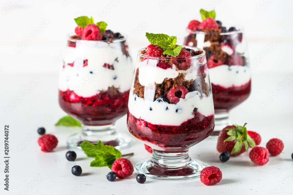 Layered dessert in a jar. Layered dessert in a jar.
