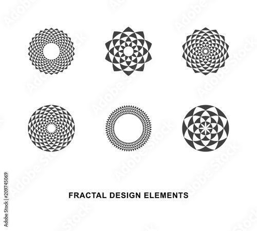 Circular Fractal Design Elements
