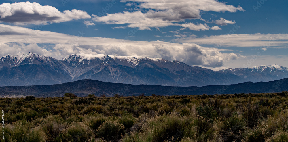 View of the White Mountains above the Owens Valley, California View of the White Mountains above the Owens Valley, California