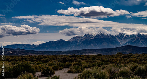 View of the White Mountains above the Owens Valley, California © joel