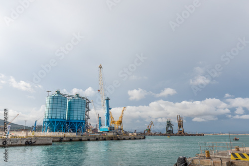 Photos Industrial settlements in the port of Piombino, Tuscany, Italy