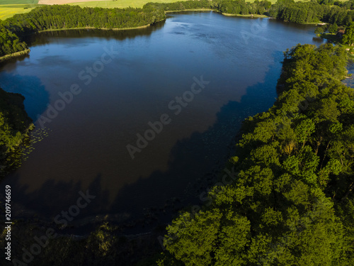 Deutschland,Mecklenburg-Vorpommern , Waren ( Müritz) Gemeinde Moltzow, Landkreis Mecklenburgische Seenplatte, Schwinkendorf , Ulrichshuser See, Schloss Ulrichshusen, Luftaufnahme