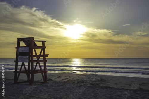Sunrise on Life Guard Stand © Bill