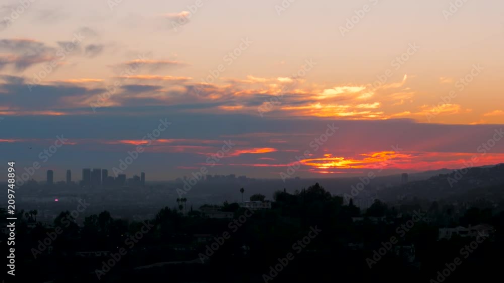Evening View Of The Scarlet Sunset Los Angeles Evening View Of The Scarlet Sunset Los Angeles