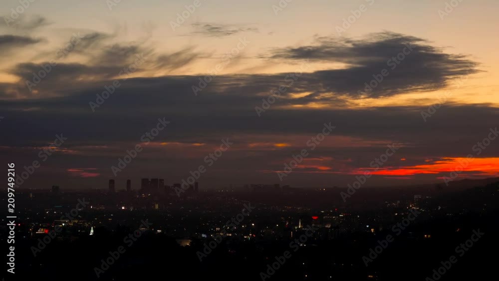Evening View Of The Scarlet Sunset Los Angeles Evening View Of The Scarlet Sunset Los Angeles