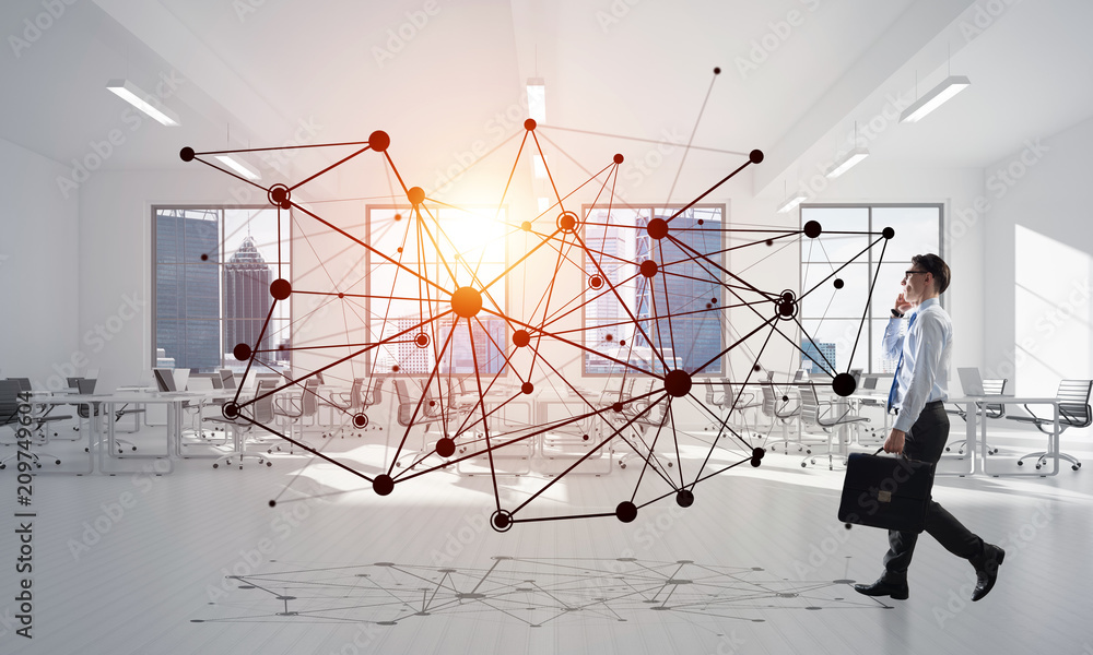 Networking and social communication concept as effective point for modern business Networking and social communication concept as effective point for modern business