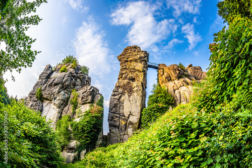Externsteine in Teutoburg Forest, Germany photo