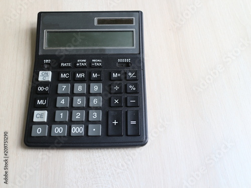 office calculator on the table