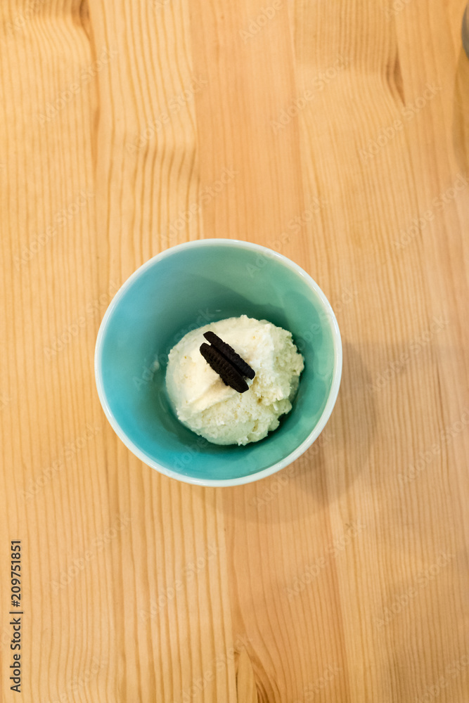 Ice cream and cookie in a cup Ice cream and cookie in a cup