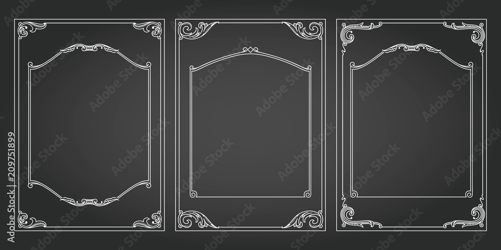 Vertical frames and borders set vector decorativ Stock Vector Adobe Stock