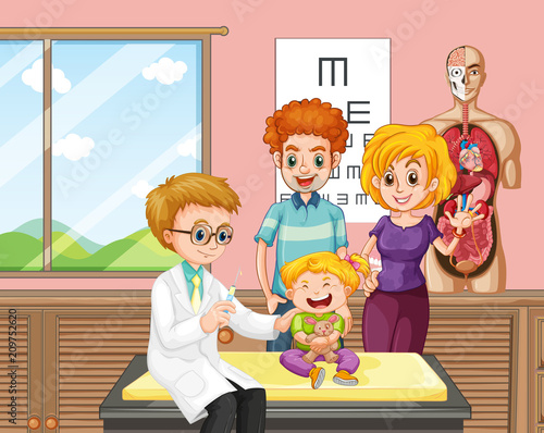 A Doctor Giving Kid Vaccine