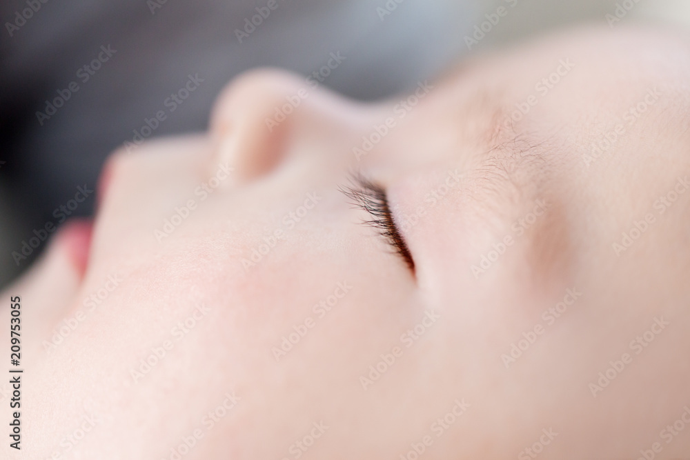 babyhood, childhood and people concept - close up of sleeping asian baby boy face babyhood, childhood and people concept - close up of sleeping asian baby boy face