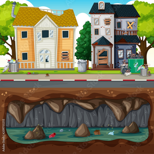 Underground Pollution at Dirty Neighborhood