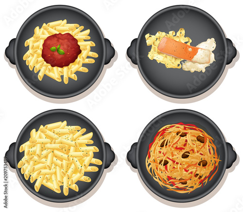 A Set of Italian Pasta Dishes