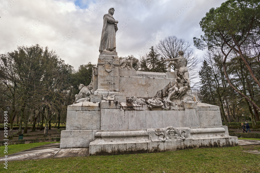 monument of francesco petrarca.Arezzo.