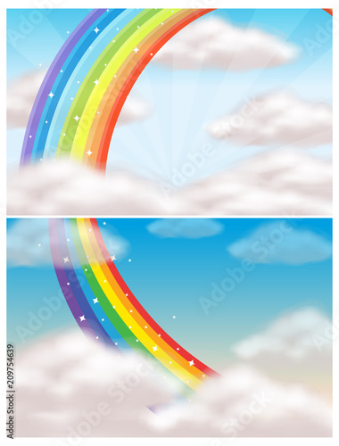 A Beautiful Sky and Rainbow