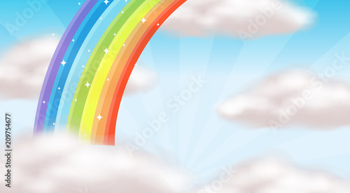 A Beautiful Rainbow Sky