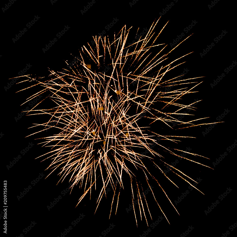 golden fireworks in black sky golden fireworks in black sky