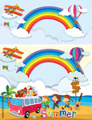 Kids on Summer Holiday Template