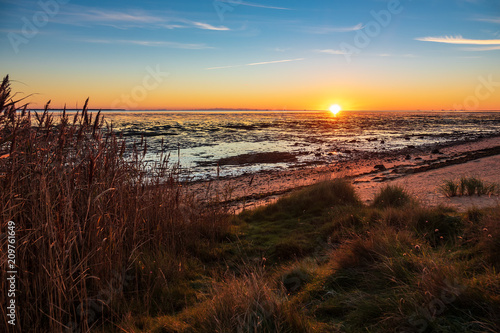 Sonnenaufgang am Wattenmeer auf der Insel Amrum