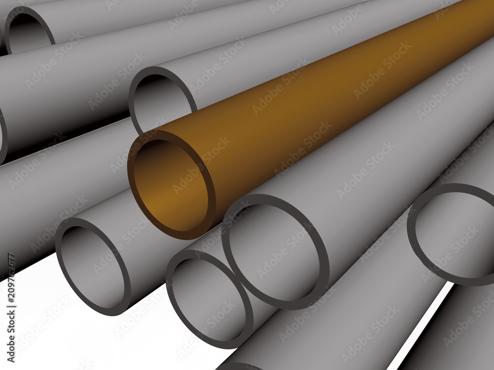 Brown and grey pipes Brown and grey pipes