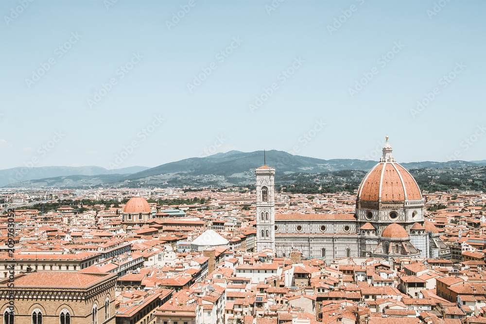 Panorama of Florence with Santa Maria del Fiore rising above all the other buildings