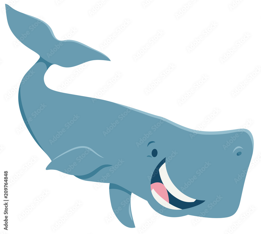 Fototapeta premium cartoon whale animal character