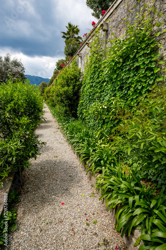 Beautiful peaceful alley at Isola Bella  Italy
