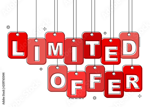 red flat line tag limited offer