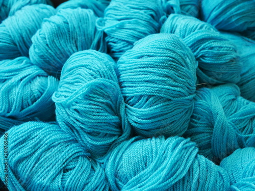 pelote laine turquoise