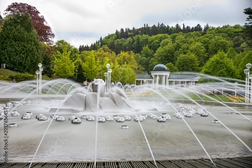 Singing Fountain in the Czech spa town Marianske Lazne (Marienbad) photo