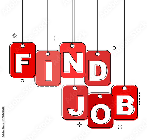 red flat line tag find job