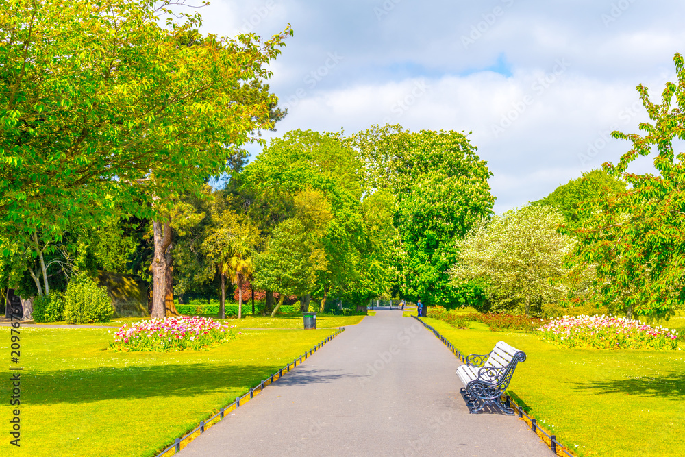 Samolepka People's garden in the Phoenix park in Dublin, Ireland