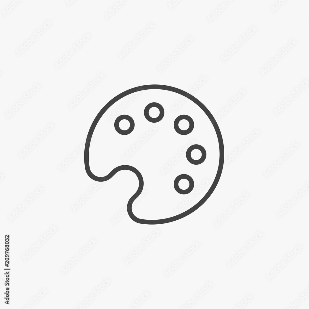 Palette icon illustration isolated vector sign symbol Palette icon illustration isolated vector sign symbol