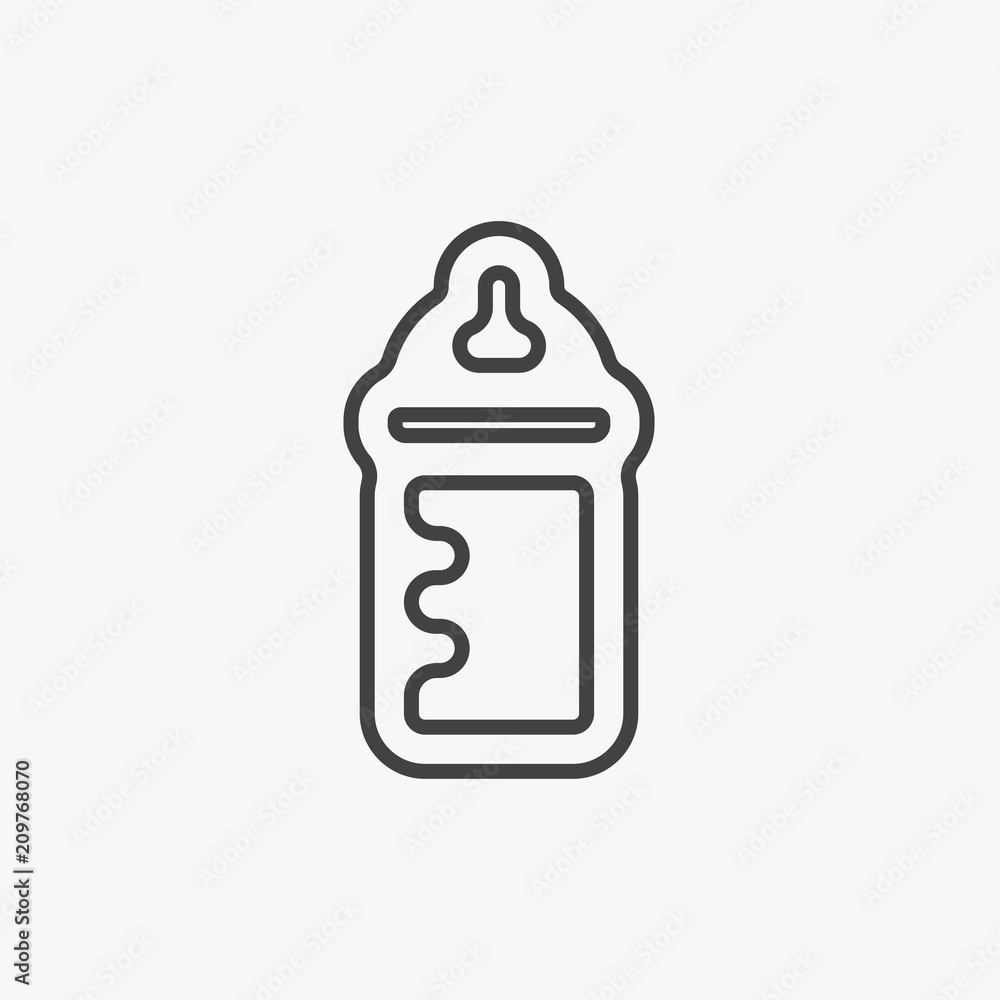 Baby feeding bottle vector flat icon design Baby feeding bottle vector flat icon design