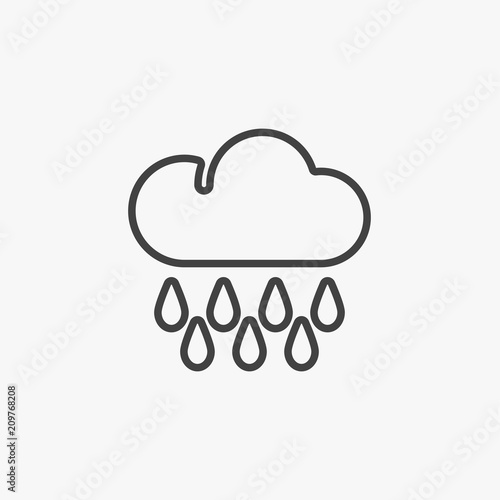 Heavy rainy icon,vector illustration. Flat design style.