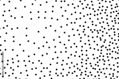  Splatter background. Black glitter blow explosion and splats on white. Black ink blow. Random polka dot Vector illustration