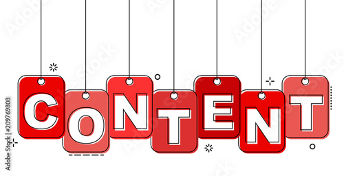 red flat line tag content