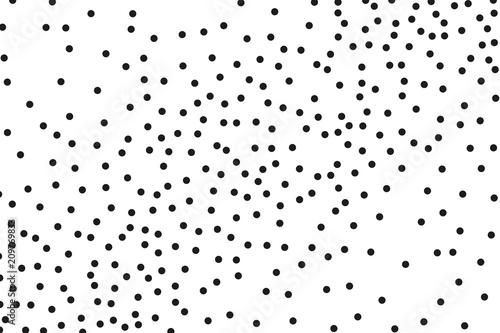  Splatter background. Black glitter blow explosion and splats on white. Black ink blow. Random polka dot Vector illustration