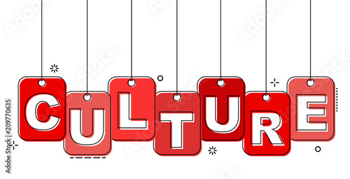 red flat line tag culture