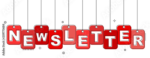 red flat line tag newsletter