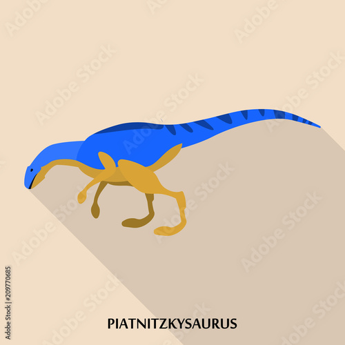 Piatnitzkysaurus icon. Flat illustration of piatnitzkysaurus vector icon for web design