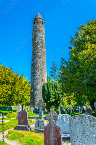 An Ancient cemetery in Glendalough settlement, Ireland photo