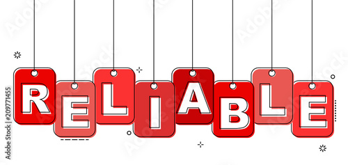 red flat line tag reliable