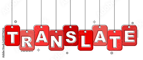 red flat line tag translate