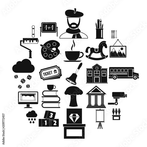 Pencilling icons set. Simple set of 25 pencilling vector icons for web isolated on white background